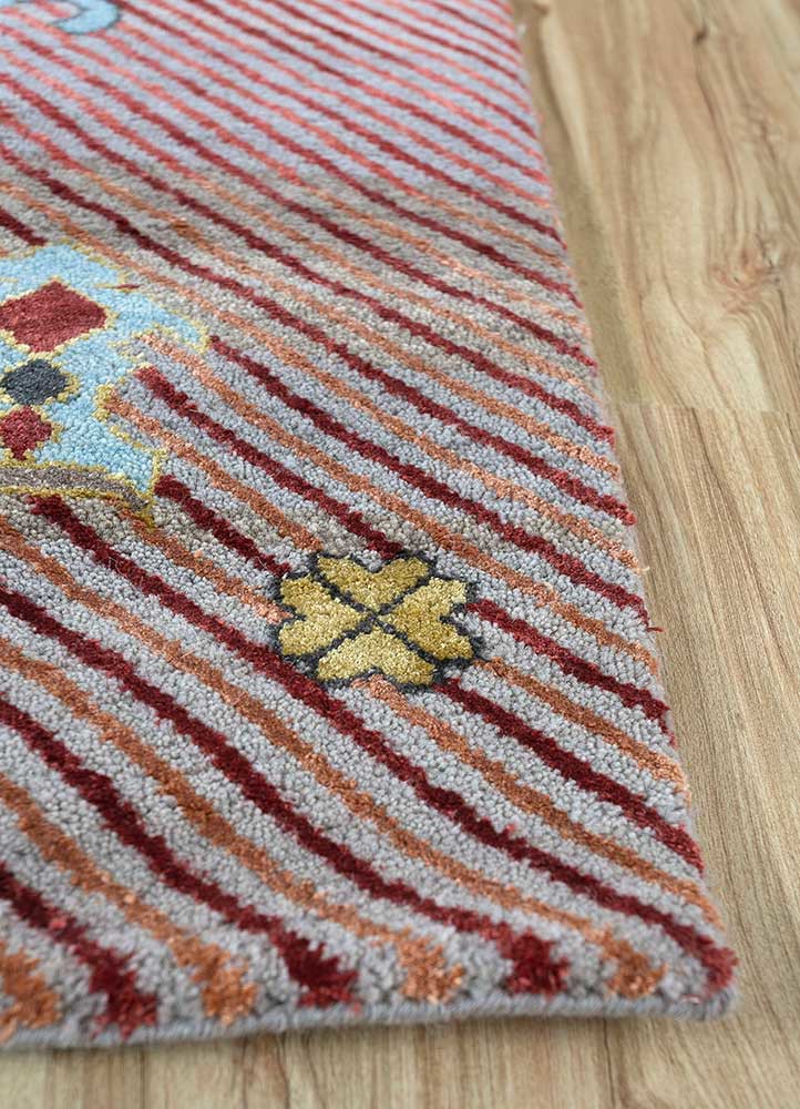 weaver art reserve grey and black wool and bamboo silk Hand Knotted Rug - Corner weaver art reserve grey and black wool and bamboo silk Hand Knotted Rug - Corner