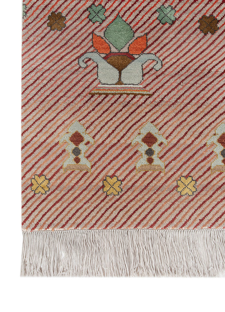 freedom manchaha ivory wool and bamboo silk Hand Knotted Rug - Corner freedom manchaha ivory wool and bamboo silk Hand Knotted Rug - Corner