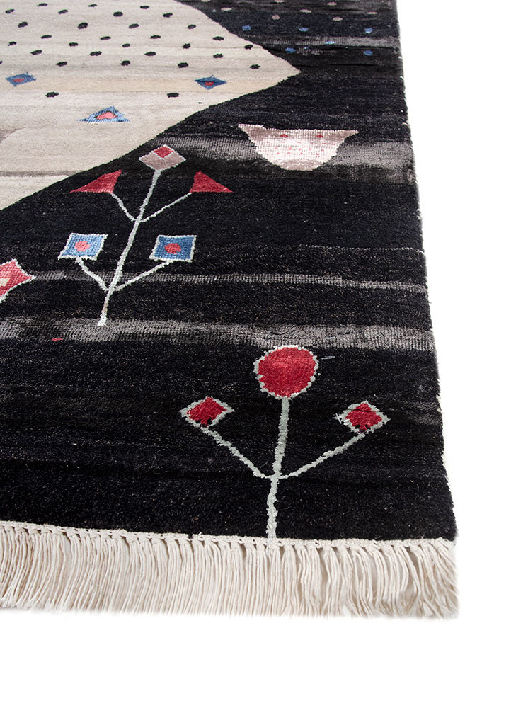 freedom manchaha ivory wool and bamboo silk Hand Knotted Rug - Corner freedom manchaha ivory wool and bamboo silk Hand Knotted Rug - Corner