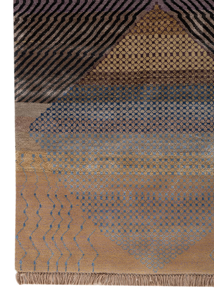 freedom manchaha gold wool and bamboo silk Hand Knotted Rug - Corner freedom manchaha gold wool and bamboo silk Hand Knotted Rug - Corner