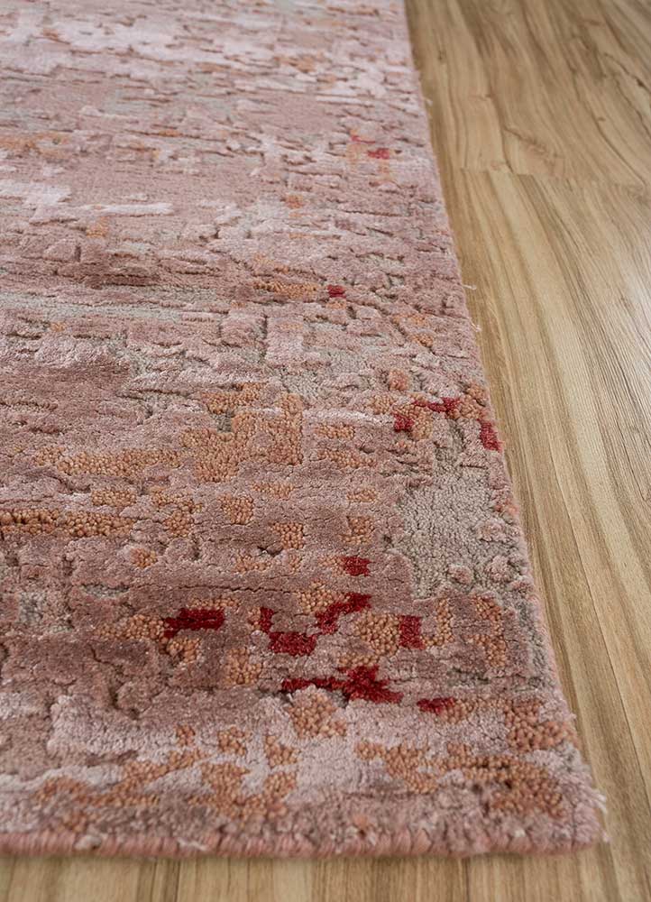 uvenuti pink and purple wool and bamboo silk Hand Knotted Rug - Corner uvenuti pink and purple wool and bamboo silk Hand Knotted Rug - Corner