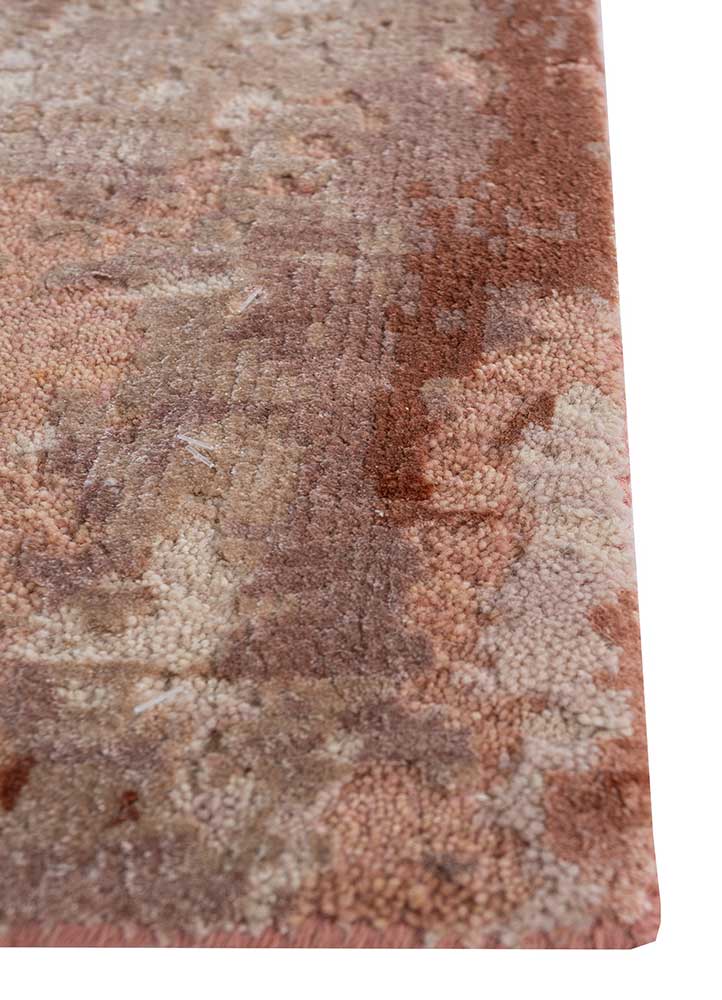 uvenuti beige and brown wool and bamboo silk Hand Knotted Rug - Corner