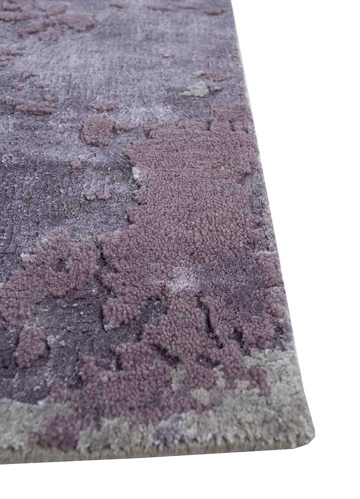 uvenuti grey and black wool and bamboo silk Hand Knotted Rug - Corner uvenuti grey and black wool and bamboo silk Hand Knotted Rug - Corner