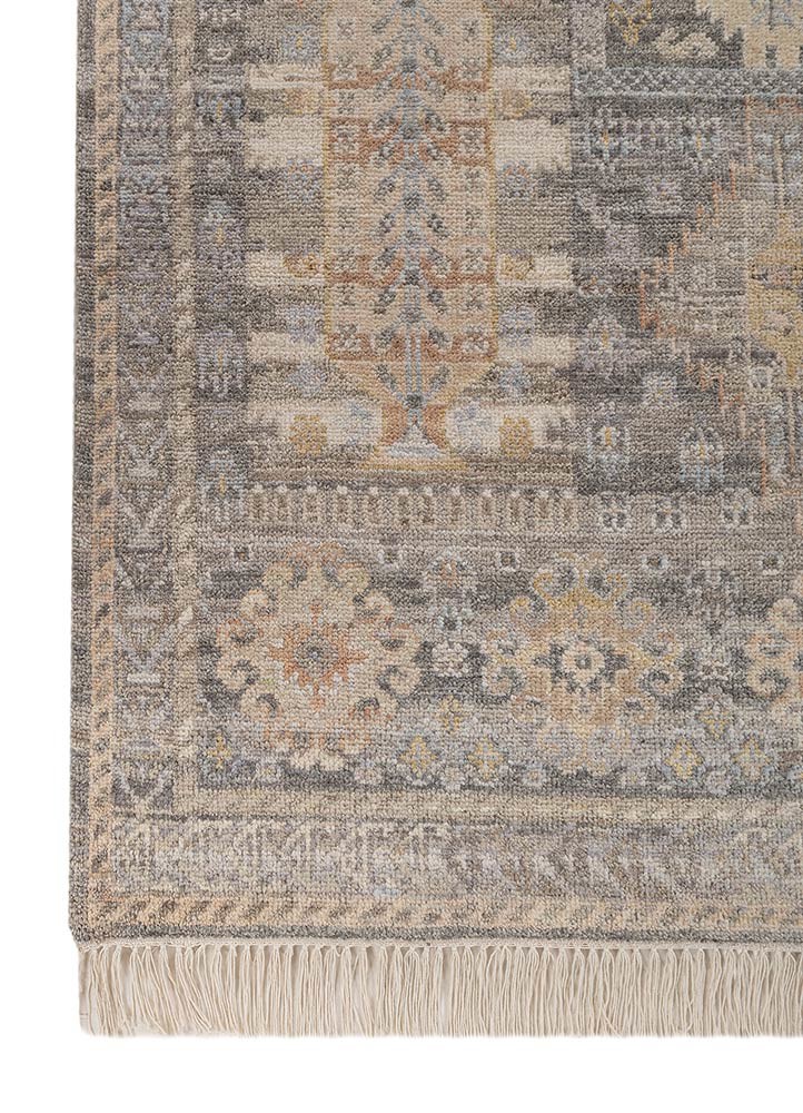 savana grey and black wool Hand Knotted Rug - Corner savana grey and black wool Hand Knotted Rug - Corner