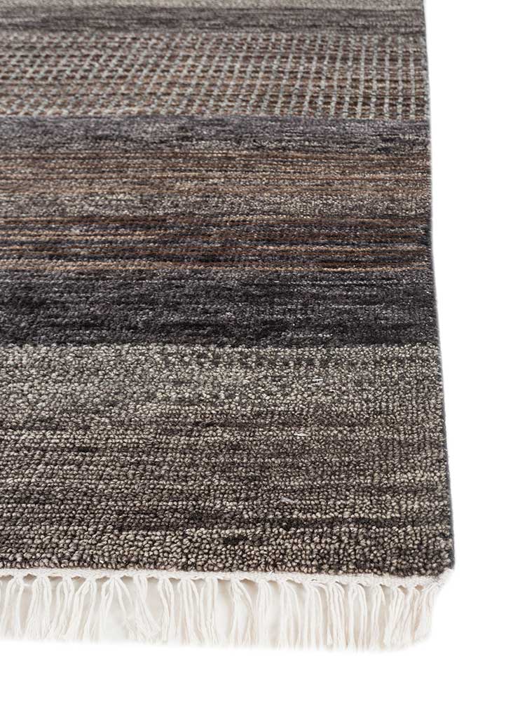 blythe blue afghan wool Hand Knotted Rug - Corner