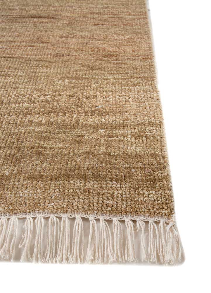bylthe beige and brown afghan wool Hand Knotted Rug - Corner