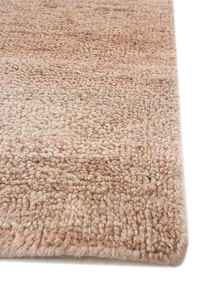 blythe beige and brown afghan wool Hand Knotted Rug - Corner