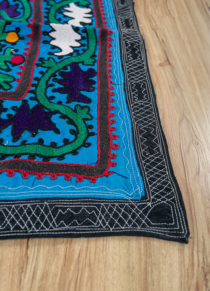 jean blue cotton Hand Loom Rug - Corner jean blue cotton Hand Loom Rug - Corner