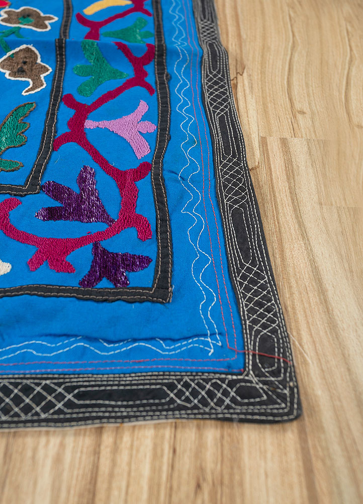 jean blue cotton Hand Loom Rug - Corner jean blue cotton Hand Loom Rug - Corner