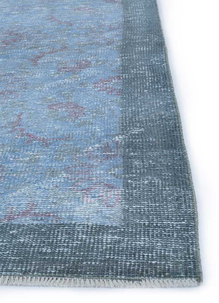 lacuna blue wool Hand Knotted Rug - Corner lacuna blue wool Hand Knotted Rug - Corner