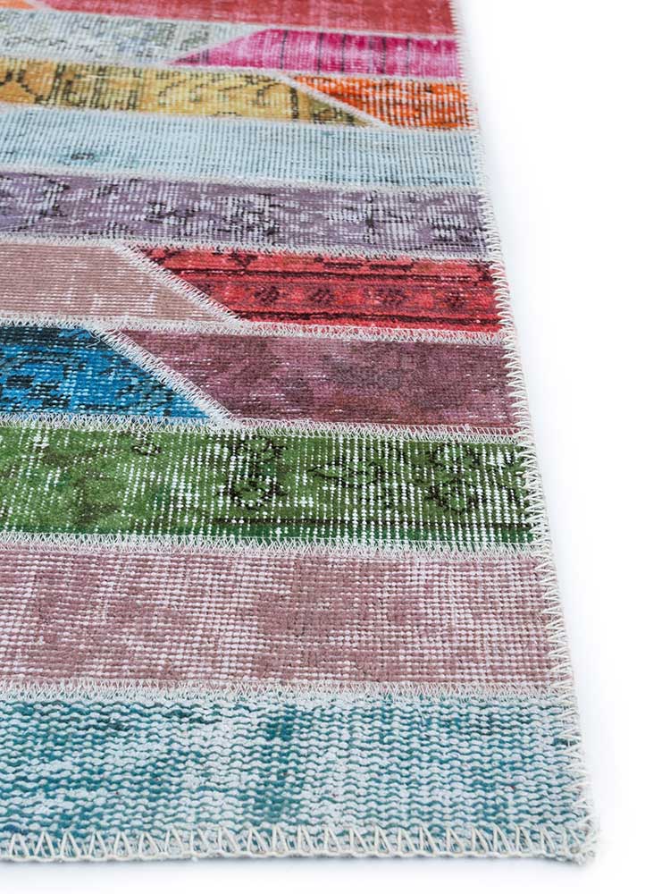 provenance multi wool Hand Knotted Rug - Corner