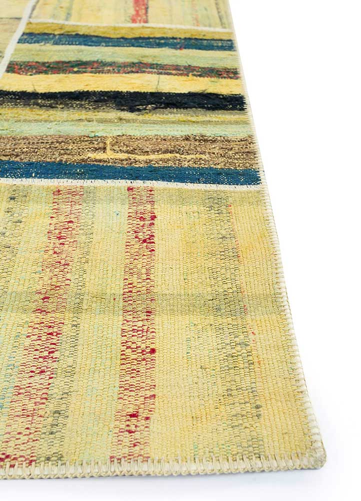 provenance gold wool Hand Knotted Rug - Corner