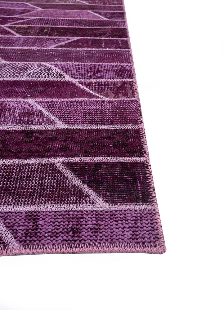 provenance pink and purple wool Hand Knotted Rug - Corner provenance pink and purple wool Hand Knotted Rug - Corner
