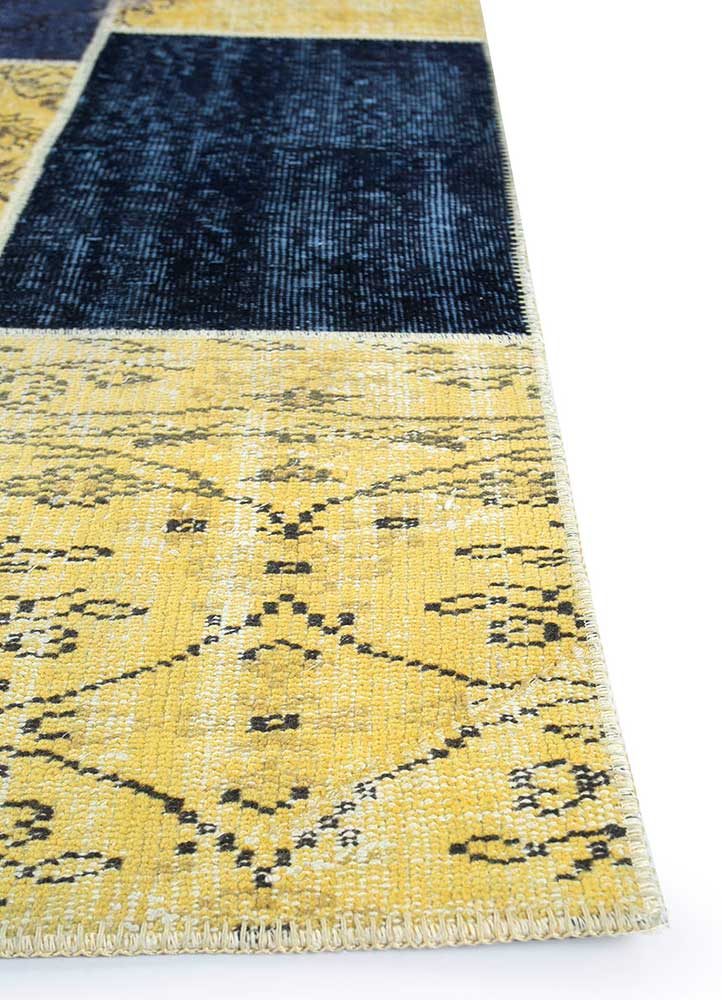 provenance gold wool Hand Knotted Rug - Corner