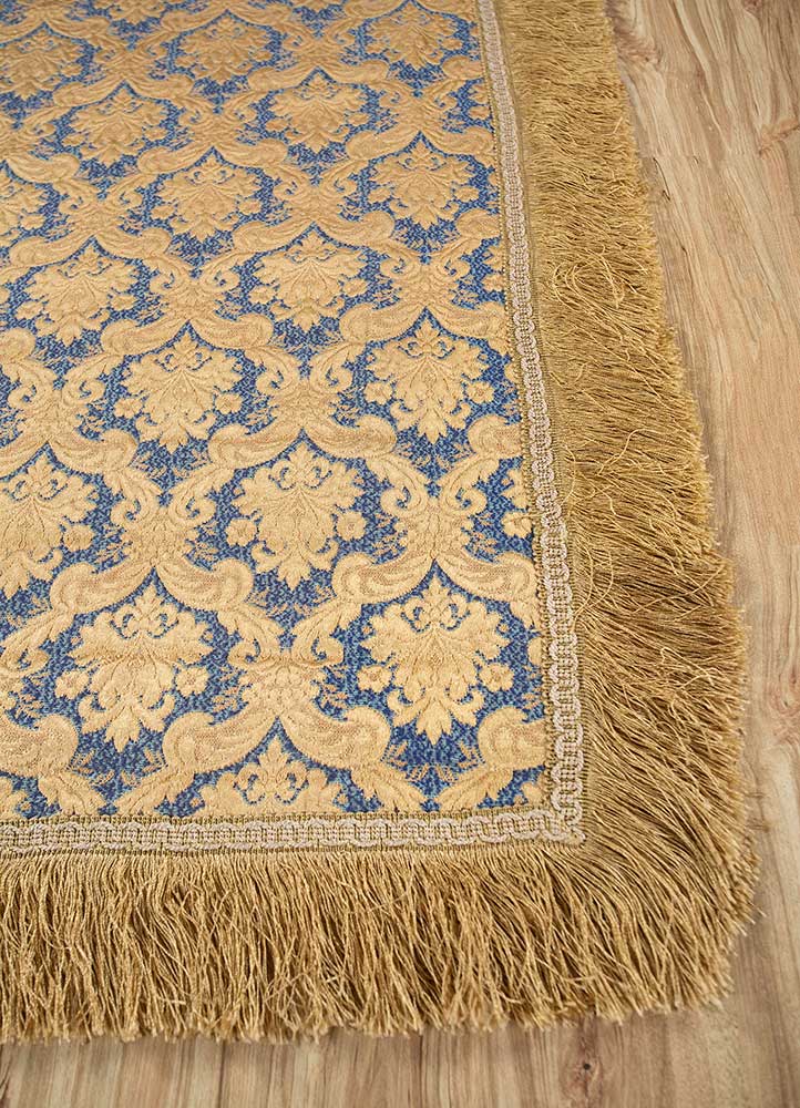 bespoke sile blue polyester Hand Loom Rug - Corner