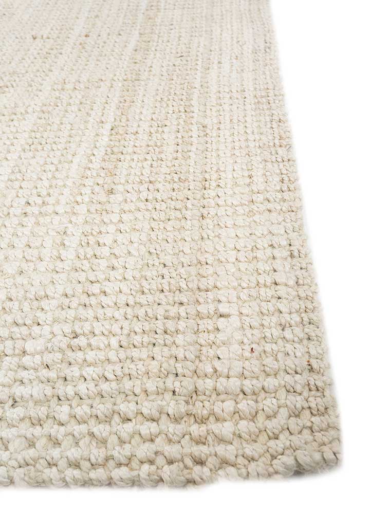 hula ivory jute and hemp Hand Knotted Rug - Corner