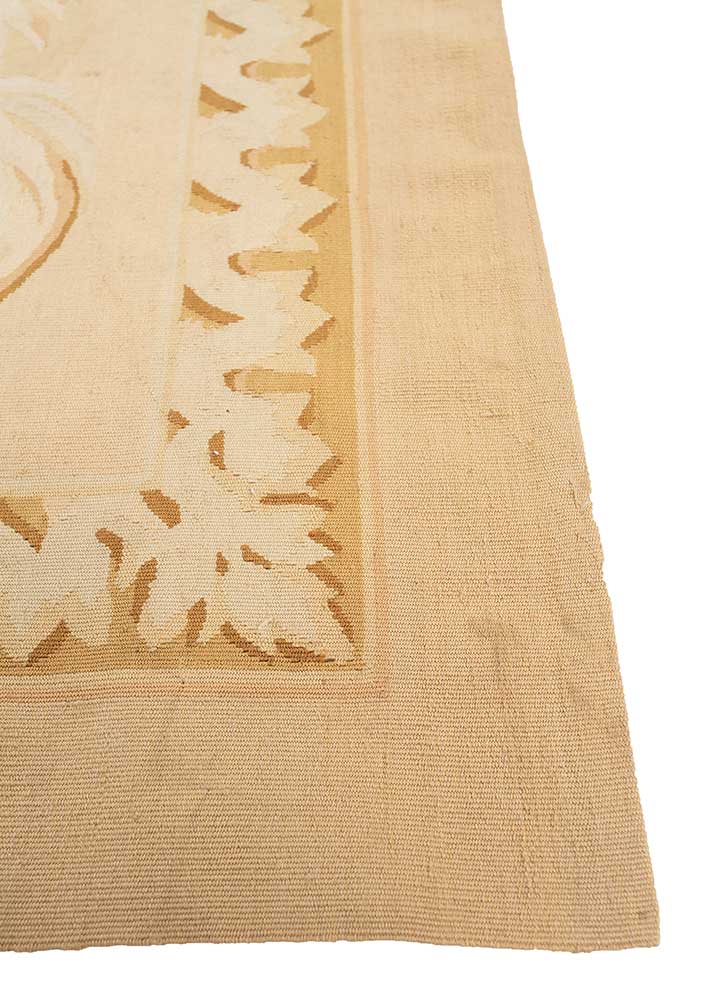 wall art gold wool Hand woven Rug - Corner wall art gold wool Hand woven Rug - Corner