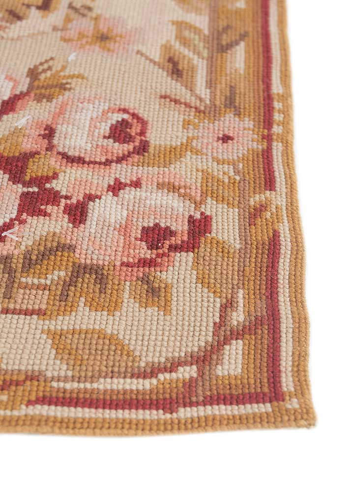 wall art green wool Hand woven Rug - Corner