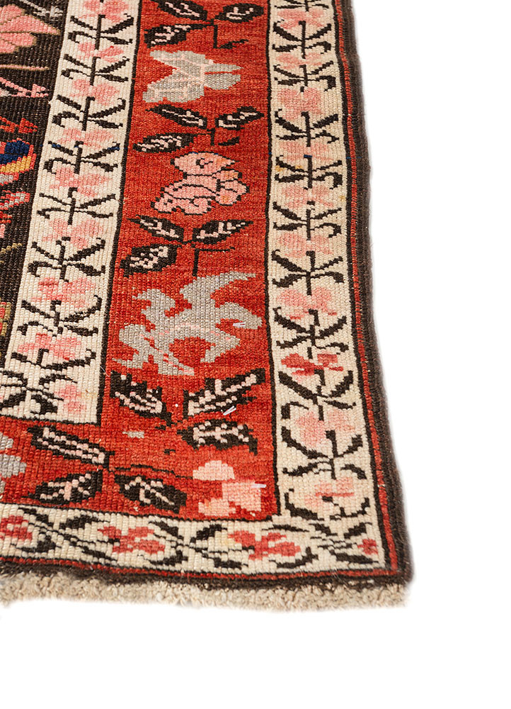kiaan beige and brown wool Hand Knotted Rug - Corner kiaan beige and brown wool Hand Knotted Rug - Corner
