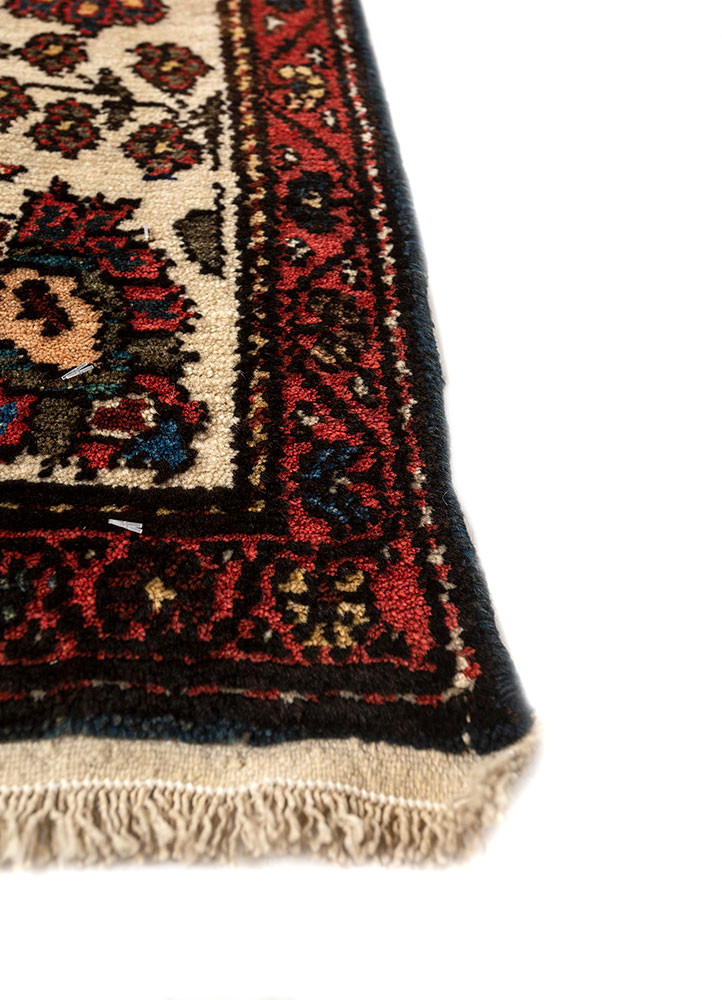 aalam red and orange wool Hand Knotted Rug - Corner aalam red and orange wool Hand Knotted Rug - Corner