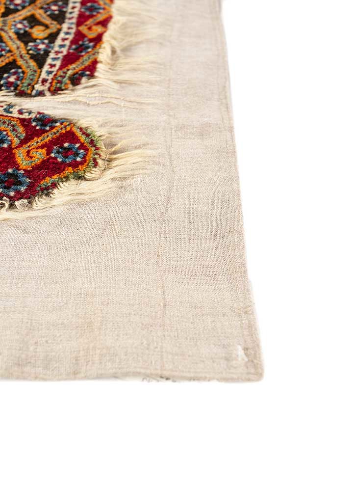 bespoke sile red and orange wool Wall Art Rug - Corner bespoke sile red and orange wool Wall Art Rug - Corner