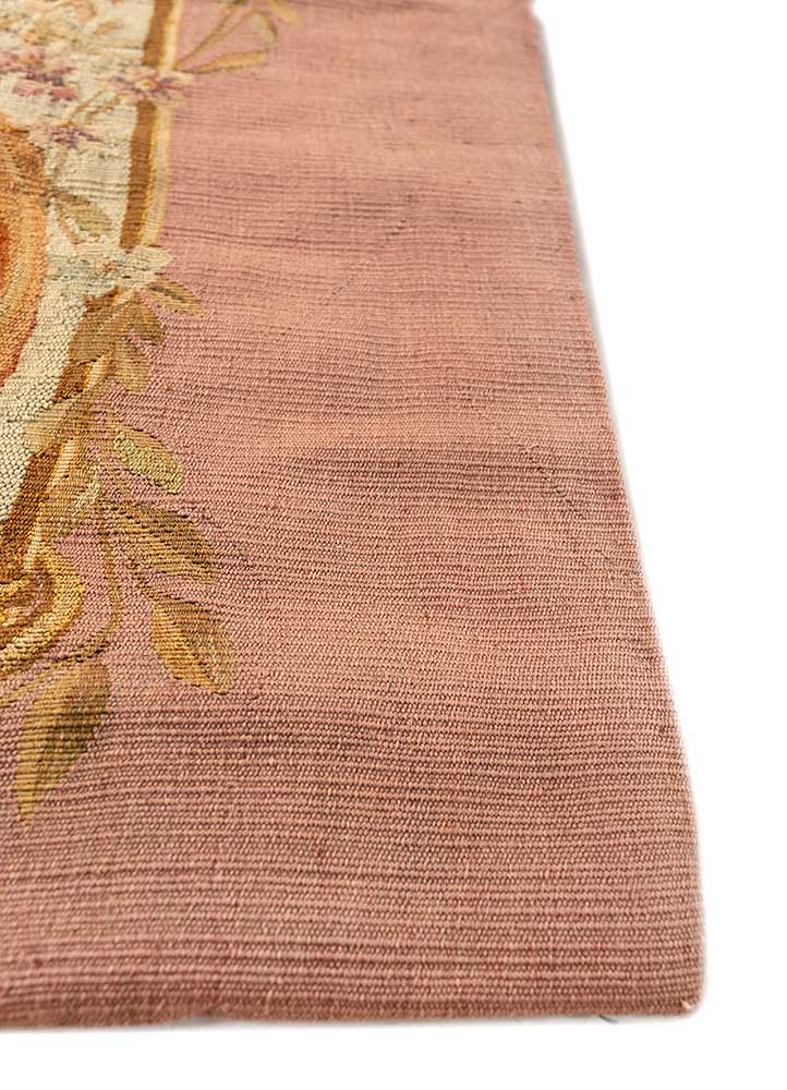 wall art gold wool Hand woven Rug - Corner wall art gold wool Hand woven Rug - Corner