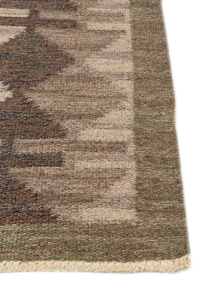 clan grey and black wool Hand Knotted Rug - Corner clan grey and black wool Hand Knotted Rug - Corner