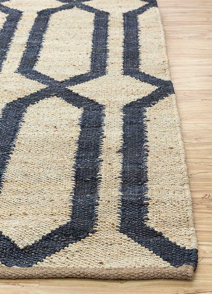 nomadic threads beige and brown jute and hemp Flat Weaves Rug - Corner