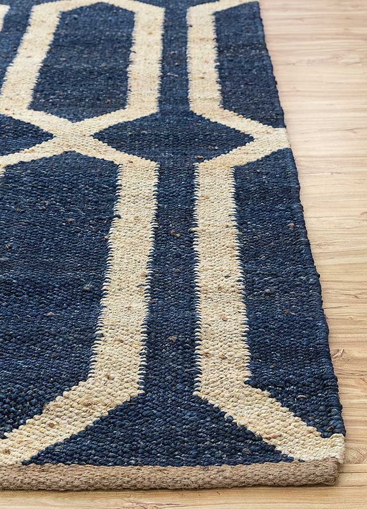 nomadic threads blue jute and hemp Flat Weaves Rug - Corner