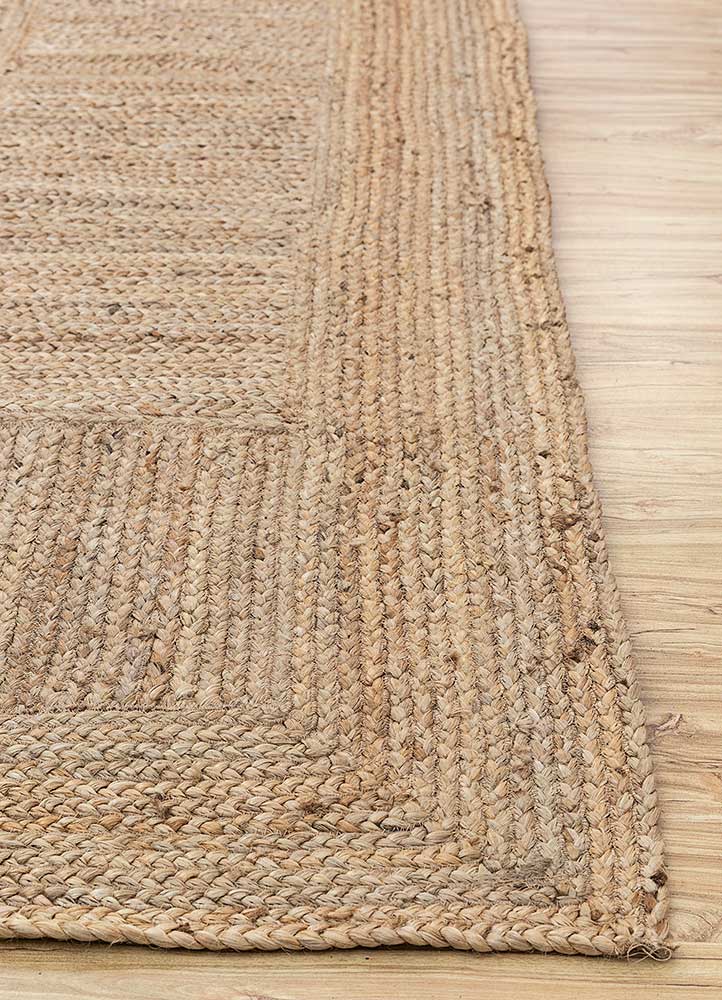 nomadic threads beige and brown jute and hemp Flat Weaves Rug - Corner