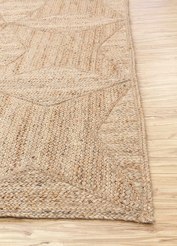 nomadic threads beige and brown jute and hemp Flat Weaves Rug - Corner