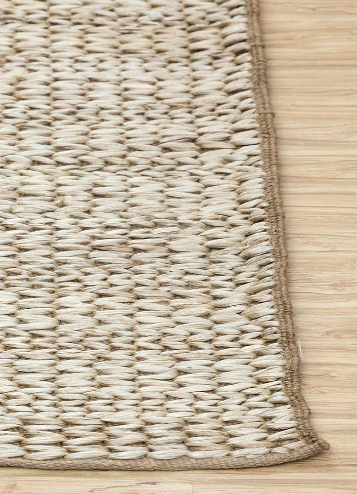 nomadic threads beige and brown jute and hemp Flat Weaves Rug - Corner