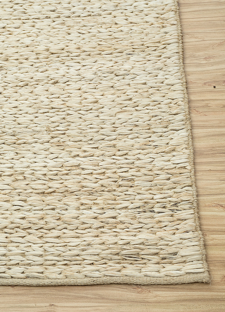 nomadic threads beige and brown jute and hemp Flat Weaves Rug - Corner