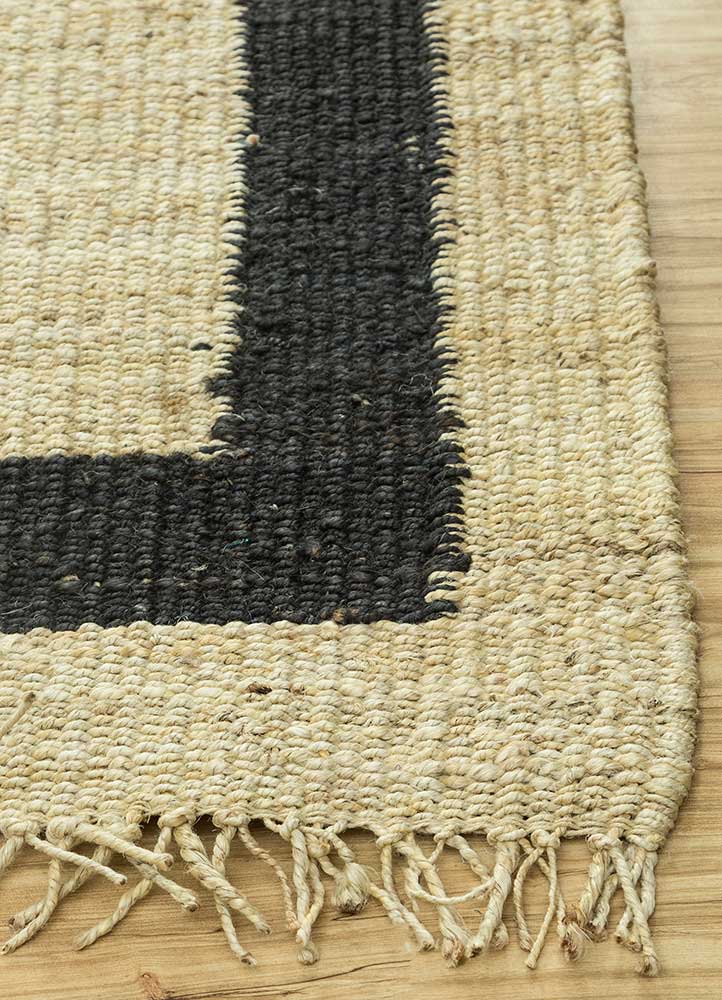 nomadic threads beige and brown jute and hemp Flat Weaves Rug - Corner