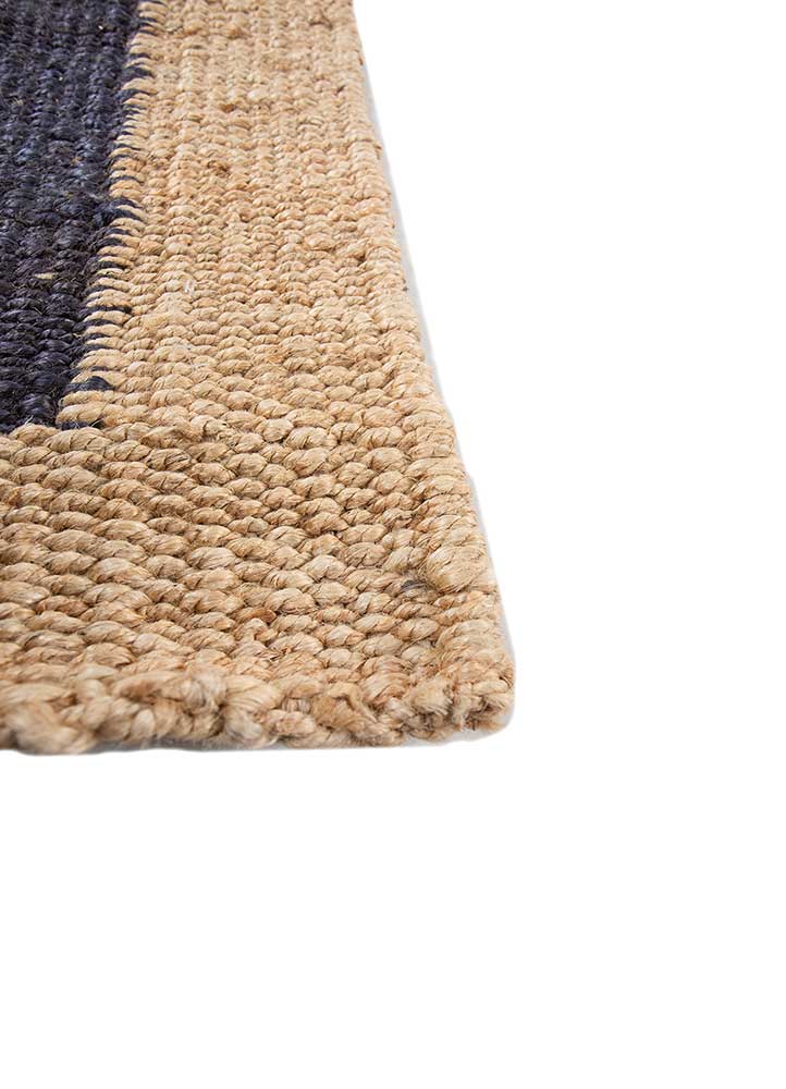 nomadic threads beige and brown jute and hemp Flat Weaves Rug - Corner