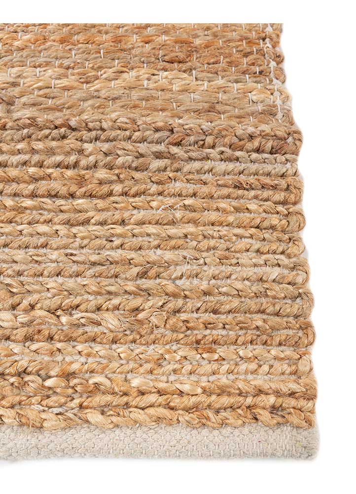 nomadic threads beige and brown jute and hemp Flat Weaves Rug - Corner