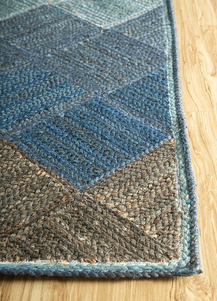 nomadic threads blue jute and hemp Flat Weaves Rug - Corner nomadic threads blue jute and hemp Flat Weaves Rug - Corner