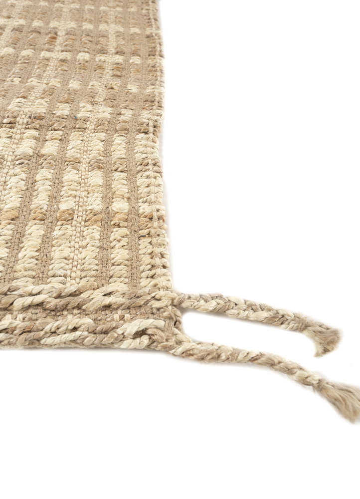 nomadic threads beige and brown jute and hemp Flat Weaves Rug - Corner nomadic threads beige and brown jute and hemp Flat Weaves Rug - Corner