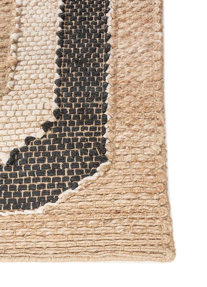 nomadic threads beige and brown jute and hemp Flat Weaves Rug - Corner