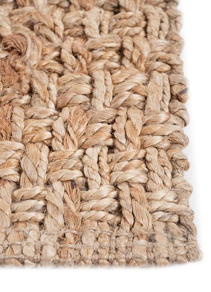 nomadic threads beige and brown jute and hemp Flat Weaves Rug - Corner