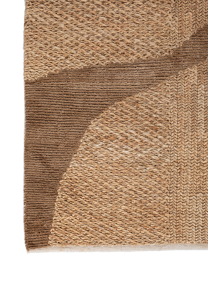 nomadic threads beige and brown jute and hemp Flat Weaves Rug - Corner