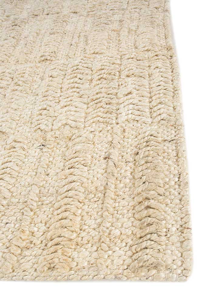 aprezo ivory jute and hemp Flat Weaves Rug - Corner