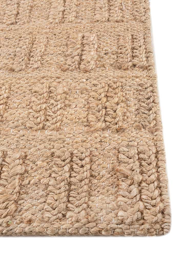 aprezo ivory jute and hemp Flat Weaves Rug - Corner