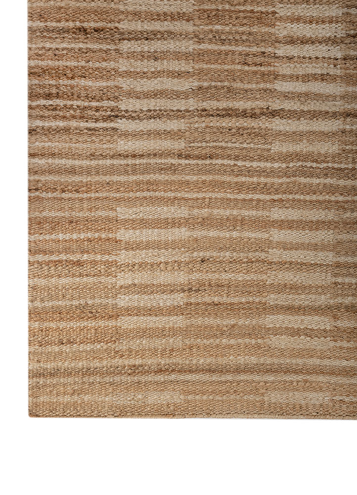 nomadic threads beige and brown jute and hemp Flat Weaves Rug - Corner