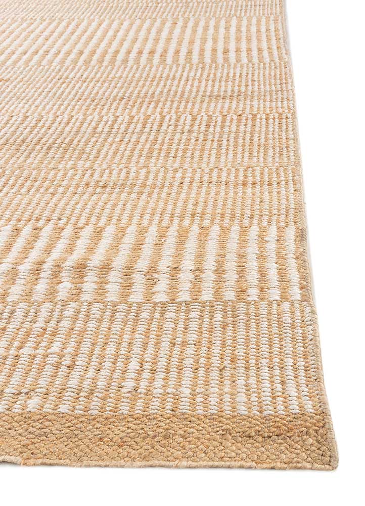 aprezo beige and brown jute and hemp Flat Weaves Rug - Corner