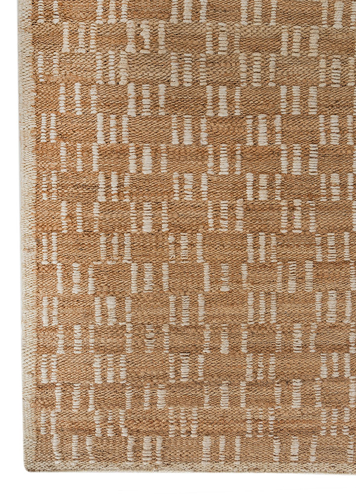 nomadic threads beige and brown jute and hemp Flat Weaves Rug - Corner