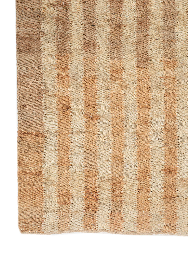 nomadic threads beige and brown jute and hemp Flat Weaves Rug - Corner