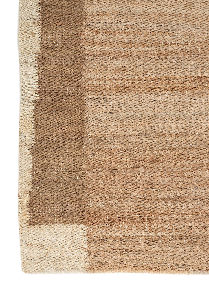 nomadic threads beige and brown jute and hemp Flat Weaves Rug - Corner