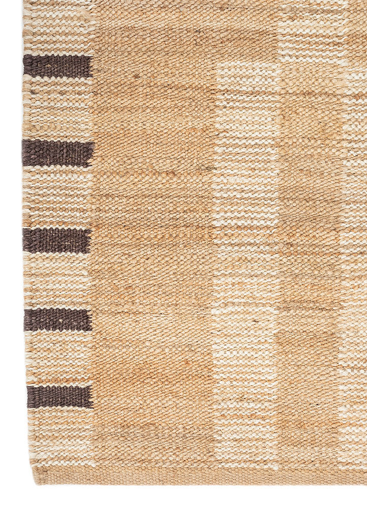 nomadic threads beige and brown jute Flatweaves Rug - Corner