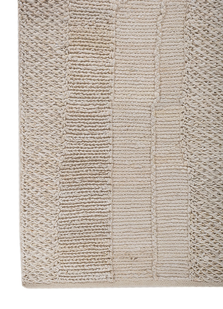 nomadic threads ivory jute and hemp Flat Weaves Rug - Corner